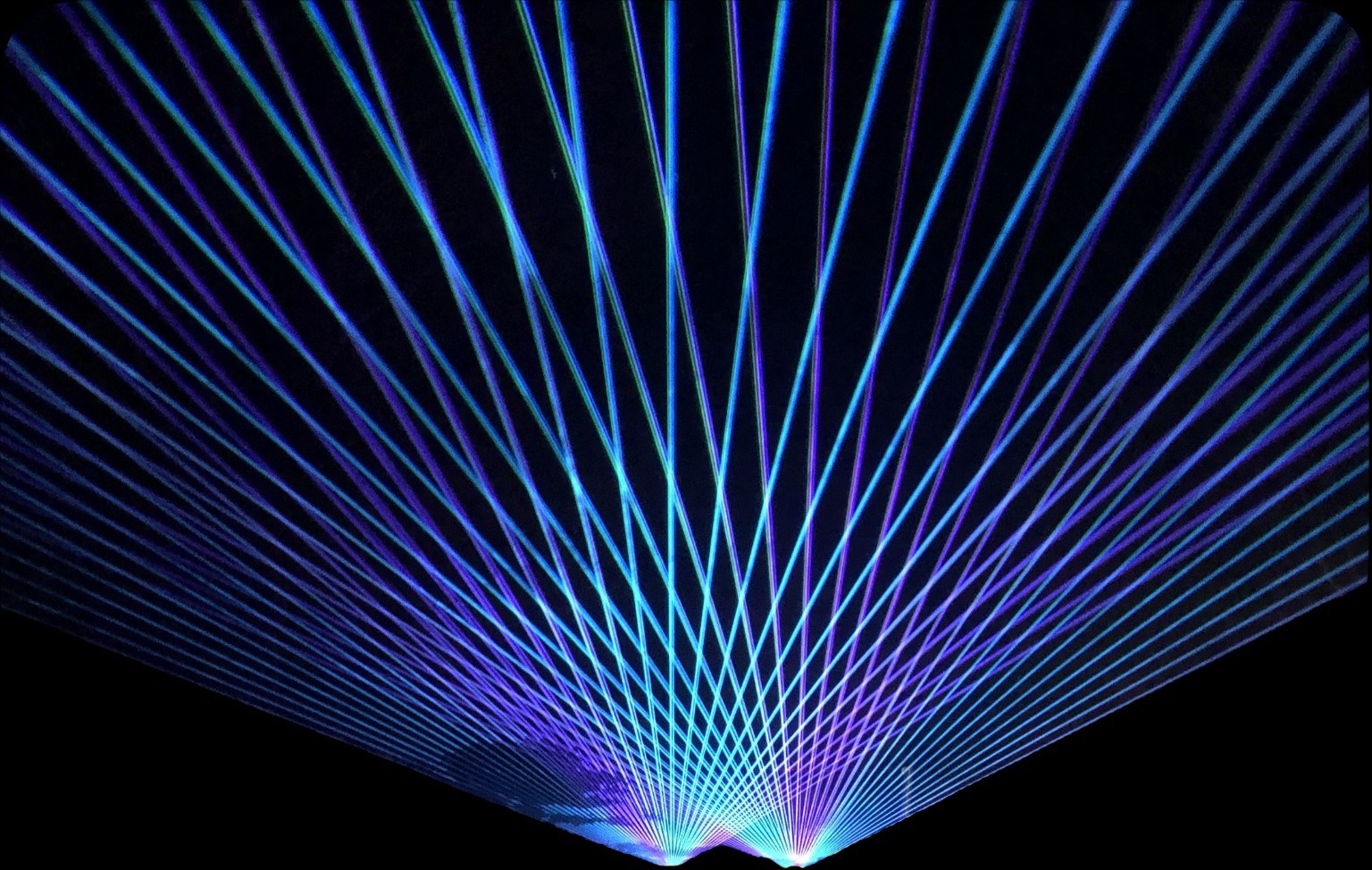 HB laser and lighting show at a live event